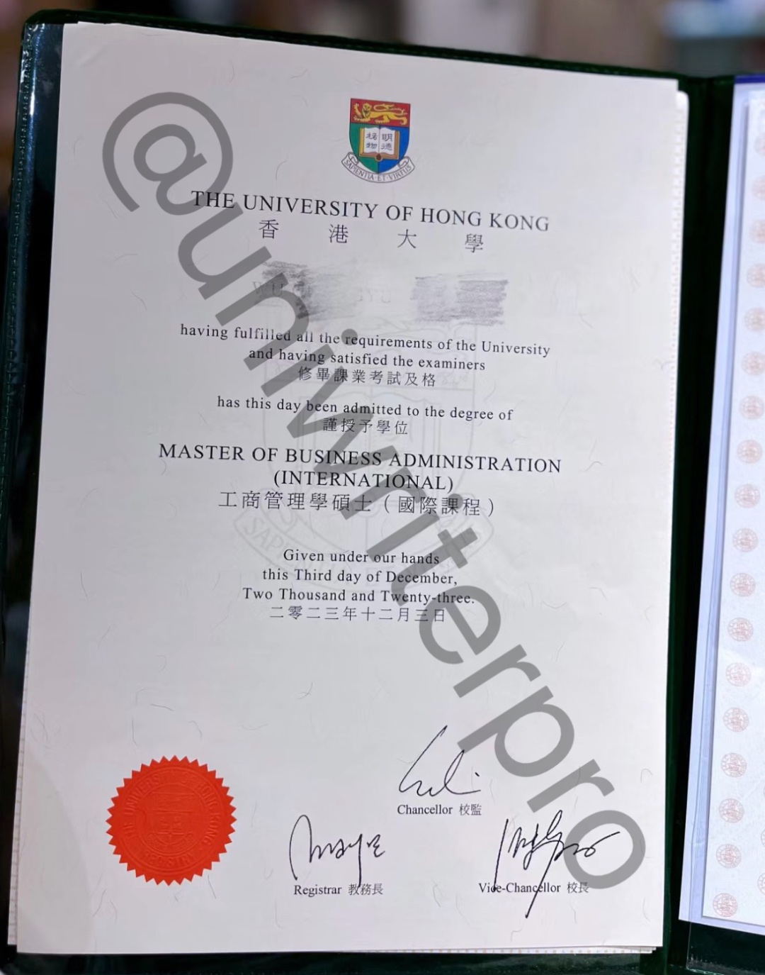 HKU — MBA International
